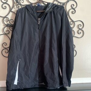 Sport-Tek Black and White Windbreaker
